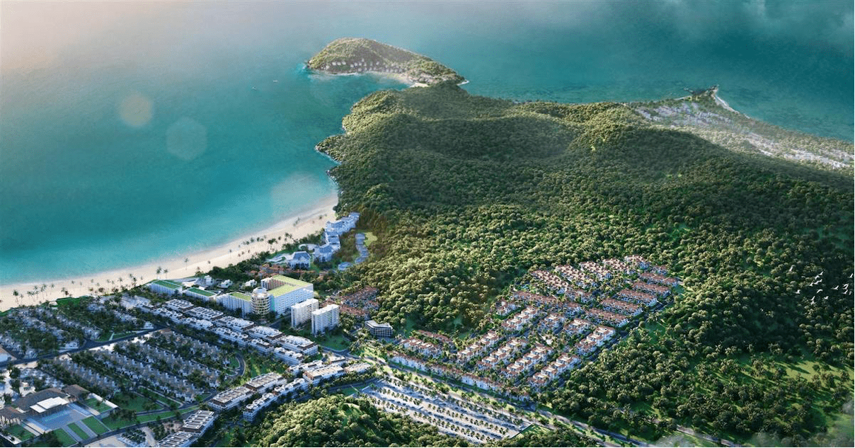 Phối cảnh Sun Tropical Village – “ngôi làng nhiệt đới” sắp xuất hiện tại Bãi Kem, Nam Phú Quốc.