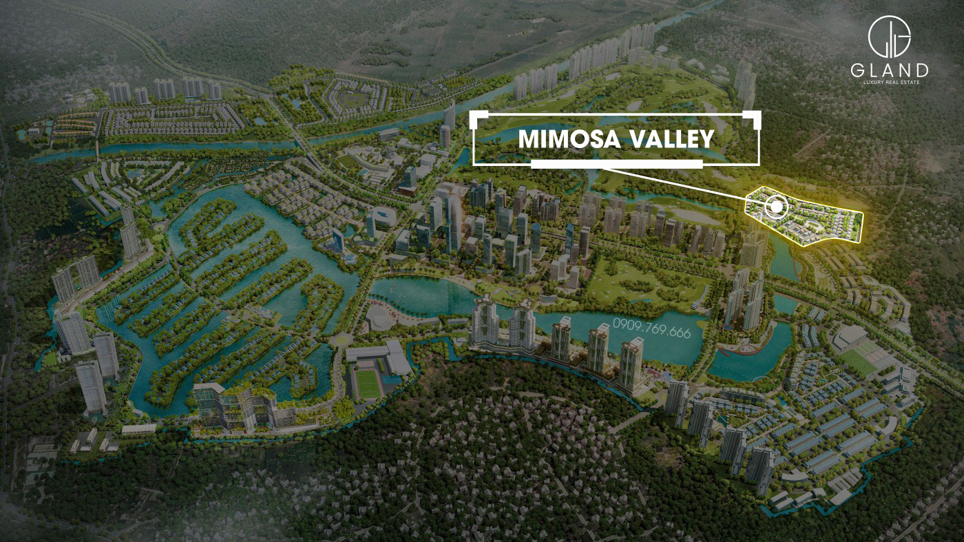 Vị trí biệt thự Mimosa Valey Ecopark